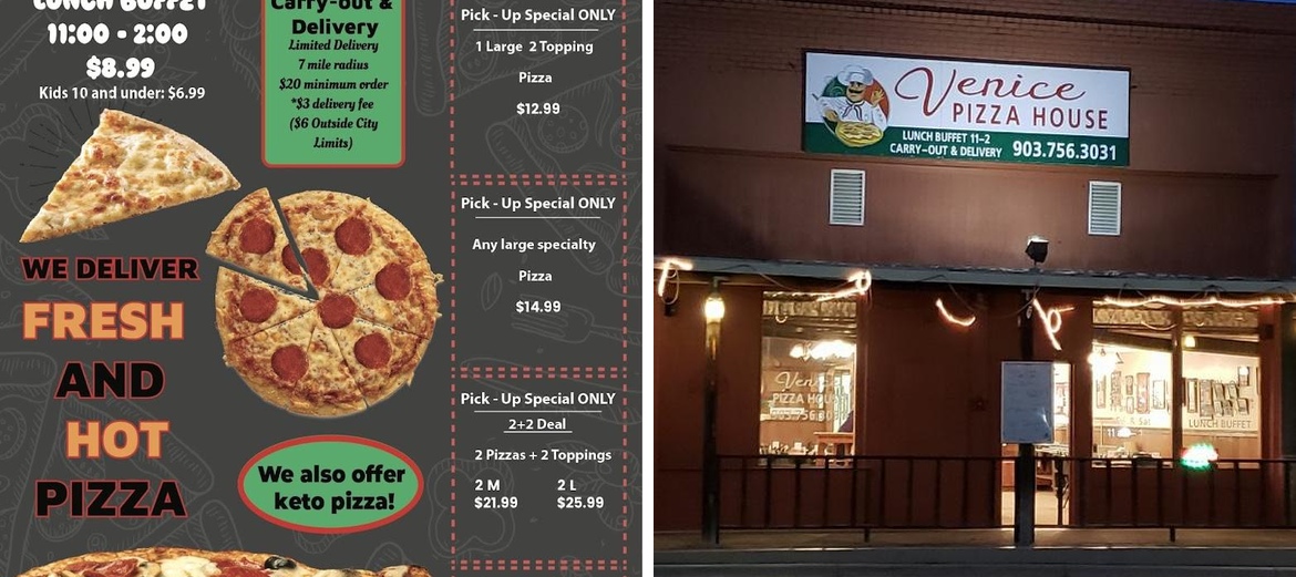 Venice Pizza Menu